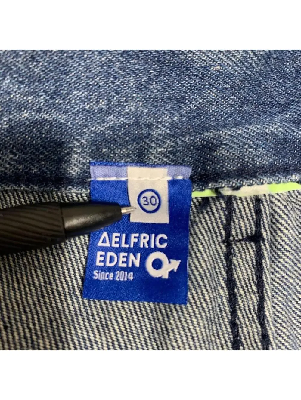 Aelfric Eden Distressed Jeans Mens 30 Blue Ripped Patchwork Streetwear Straight